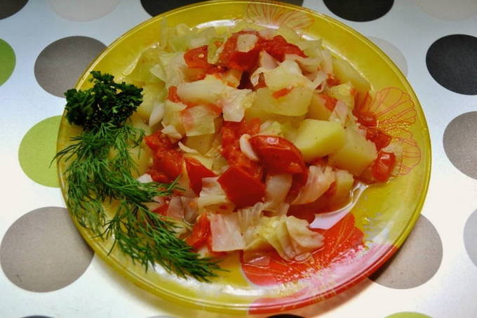 Пошаговый рецепт приготовления овощного рагу с курицей