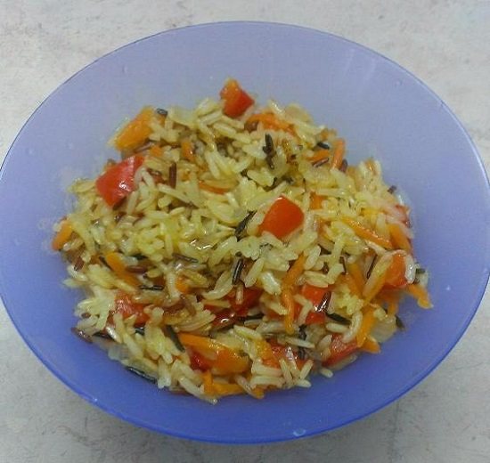 Гарнир из риса и овощей