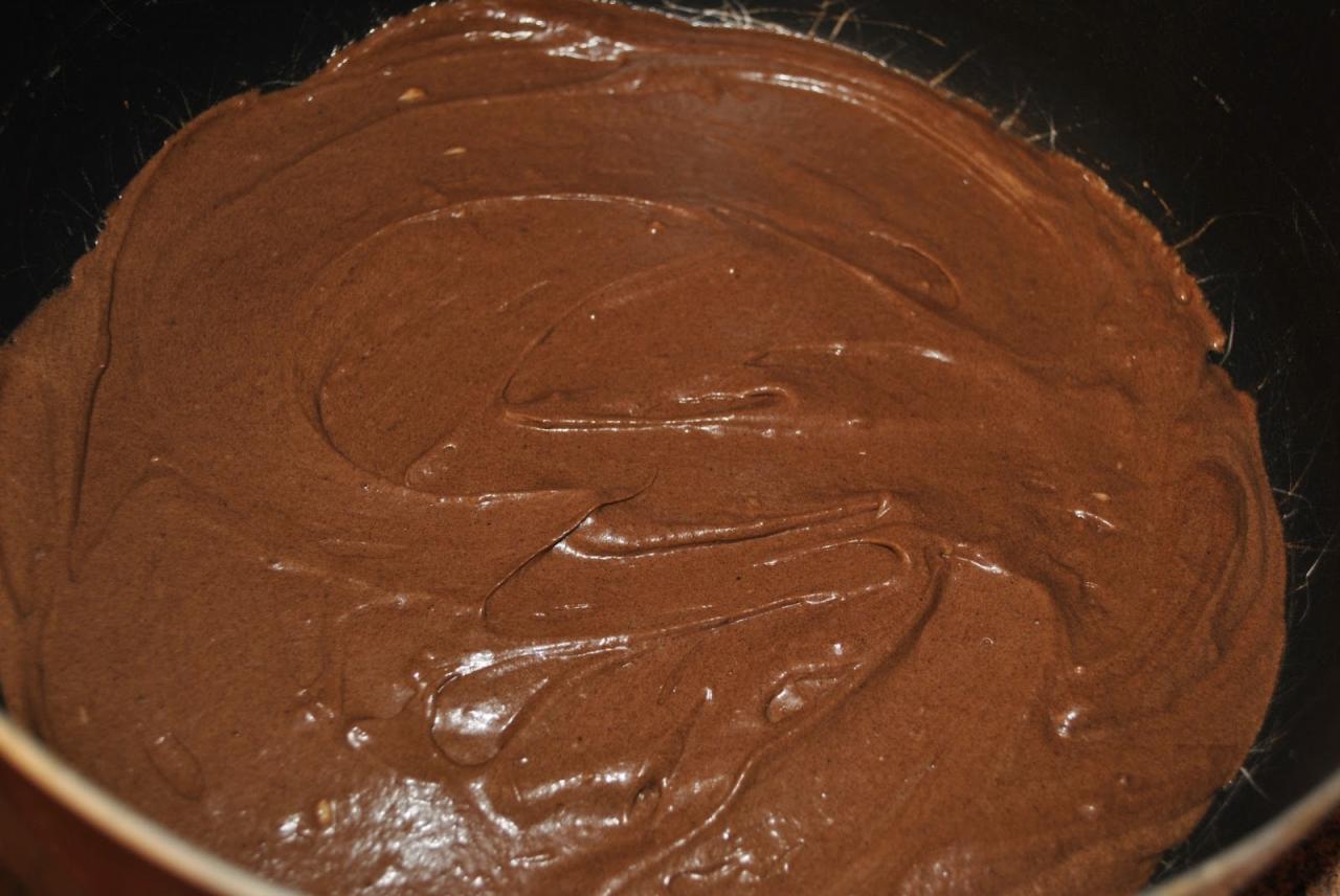 Шоколадное тесто для торта
